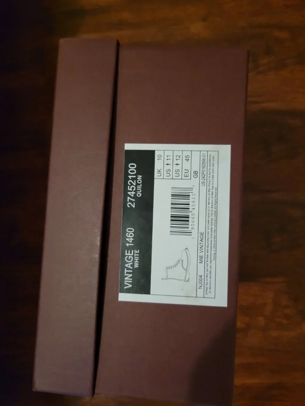 Dr. Martens 1460 Made In England Boots White Mens SIZE 11 Brand NEW